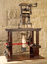 Model of a Jacquard weave metier