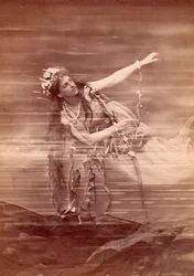 Opera singer Lilli Lehmann (1848-1929) as Woglinde in opera Das Rheingold by Richard Wagner