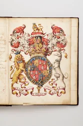 Order of the Garter: Book of Statutes that belonged to Charles Fitzroy, Duke of Grafton - Watercolour manuscript, Beg. 18th century