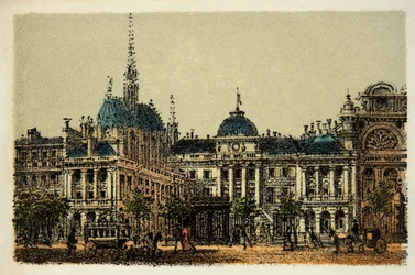 Paris in 1874: The Palace of Justice and the Sainte Chapelle - private collection