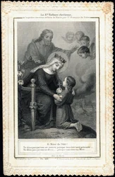 Pious Image: Holy Christian Childhood, or the Prayer of the True Children of Mary, by Saint Francois de Sales