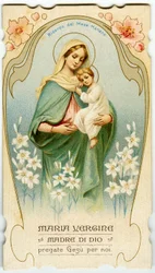 Pious image: Virgin with child