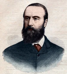 Portrait of Charles Stewart Parnell, Irish politician. Engraving in 