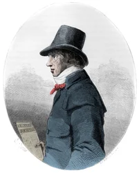 Portrait of Jacques-Rene Hebert (1757-1794), French journalist and politician - Engraving of 1863 in 