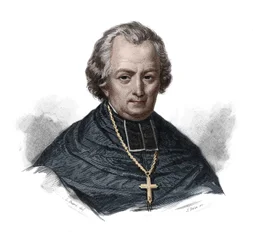 Portrait of Jean Lefebvre de Cheverus (1768-1836) French cardinal, archeveque of Bordeaux in 