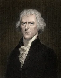 Portrait of Thomas Jefferson (1743-1826), President of the United States from 1801 to 1809 - Thomas Jefferson (1743-1826), 3rd President of the USA