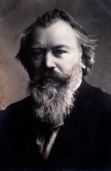 Portrait of Johannes Brahms, English composer