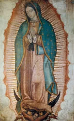 Representation of the Virgin of Guadalupe, patron saint of Mexico