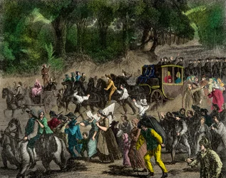 Return of the royal family to Paris after their flight to Varennes in 1791