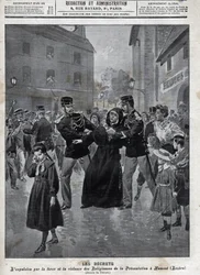 Separation from church and state - Expulsion of nuns from their schools by law enforcement in Humont (Lozere) - cover of 