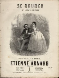 Sheet music for Se bouder lyrics by Francis Tourte, music by Etienne Arnaud. Private collection