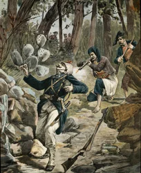 Shoot-out Between Sardinian Bandits and Italian Army in the Woods