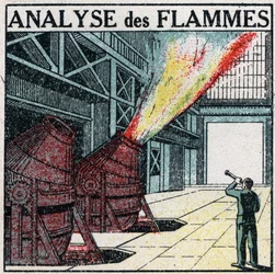 Spectral analysis: flame analysis. Anonymous illustration from 1925. Private collection.