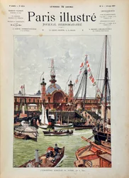 The International Marine Exhibition of Le Havre in 1887. Engraving from 1887 in the illustrated Parisian weekly journal 