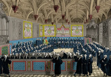 The Assembly of Parliament in 1787 in the presence of King Louis XVI