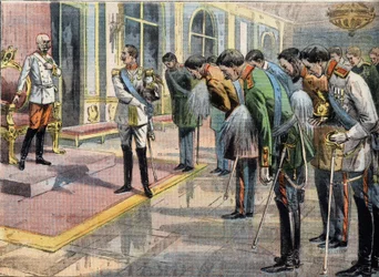 The Jubilee by Francois Joseph I (1830-1916) Emperor of Austria. Engraving from the newspaper Le Petit Parisien