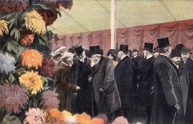 The Chrysanthemum Party: Official Chrysanthemum Exhibition (engraving)