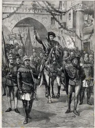 The cortege of corporations in the 14th century: The prevot of the merchants of Paris