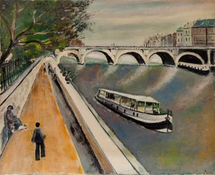 The new bridge in Paris in 1950