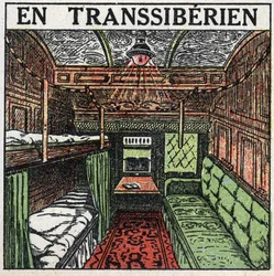 The Railways: Inside the Wagon of a Transsiberian. Anonymous Illustration from 1925. Private Collection