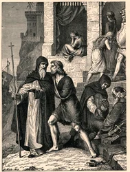 The redemption of captives by the Trinitarians: the Order of the Most Holy Trinity for the Redemption of Captives, known as the Order of the Trinitarians or Mathurins, attends here in Tunisia to the redemption of Christians reduced to slavery by the Moors.
