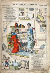 The Saver and the Financier. Illustration for Les Fables by Jean de La Fontaine