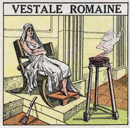 The sources of light: a vestal in the Roman Empire to maintain a sacred fire that must never be extinguished