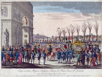 The Wedding Procession of Napoleon and Marie-Louise along the Champs Elysees on 2nd April 1810