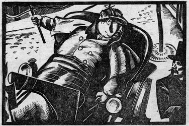 Various facts: the coachman Jacques Collignon, convicted of the murder of a client who had filed a complaint about a fare paid too dearly in Paris in 1855. Illustration from “Le Petit Journal illustré”, 1931
