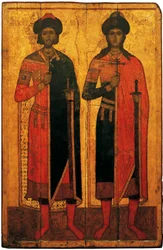 Saints Boris and Gleb, Mid 14th century