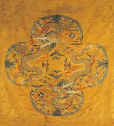 Dragon Silk Brocade Fabric, End of 16th Century