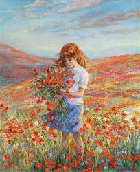 Mandy among the Poppies