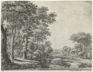 Forest Edge with a Wooden Bridge (Large Landscapes, Series A)