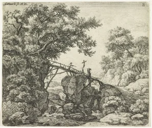 Shepherd on a Sloping Bridge