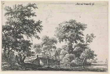 Landscape with a Wooden Fence at Lower Left (No. 1 from a Series of 12 Prints)