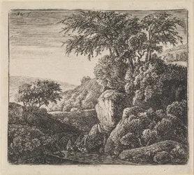 Landscape with Waterfall