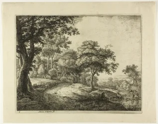 Man and Woman Crossing the Stream