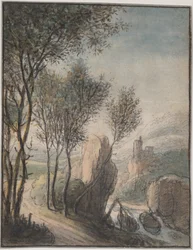 River Landscape with a Castle in the Distance