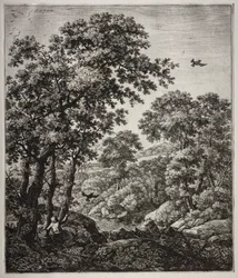 Six Large Upright Landscapes with Scenes from the Old Testament: Elijah Fed by the Ravens