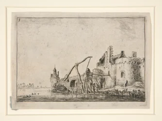 The Well, from a set of 12 landscape etchings