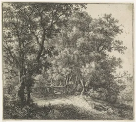 Two Figures by a Gate (Forest Views, Series A)