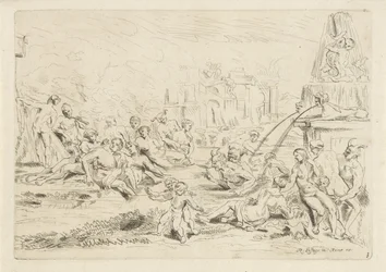 Bathing Satyrs and Nymphs (series title)