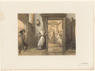 Woman Opens Door for Man