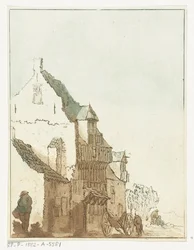 House with Wheelbarrow at the Door