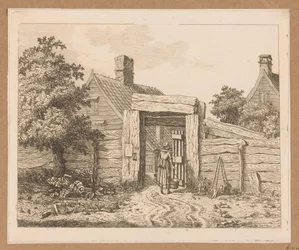 Milkmaid at the Gate of a Farm