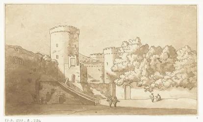 Wall of a Castle with Towers (Castle Gandolfo)