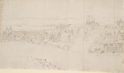 Panorama of London as Seen from Southwark: Durham House to Barnard