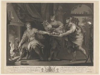 Manius Curius Dentatus rejecting the bribes of the Samnites