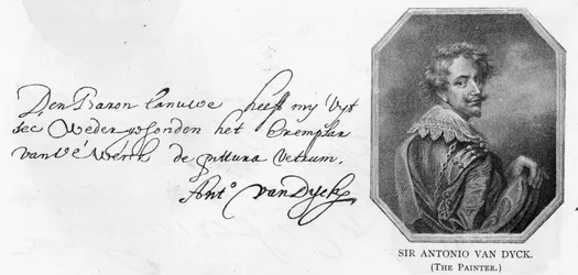 Handwriting and signature of Van Dyck