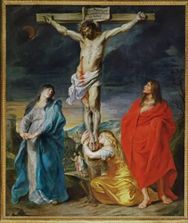 Christ on the Cross, the Virgin, Saint John and Saint Mary Magdalene...